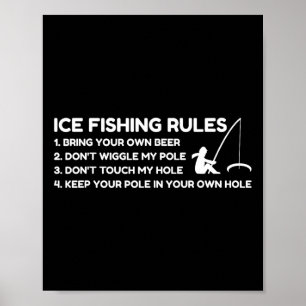 Lustige Eisfisch-Regeln Poster
