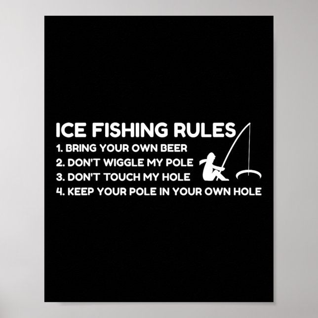 Lustige Eisfischregeln  Poster (Vorne)