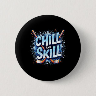 Lustige Eishockey-Zitat-Geschenkfähigkeit Button