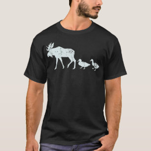 Lustige Elch- und Enten-Outdoor-Jagdenten-Shirts T-Shirt