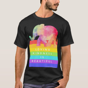 Lustige Elefanten Schönes Regenbogen Liebenswürdig T-Shirt