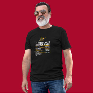 Lustige Elektriker-Stundensatz-Tabelle Humor-Gesch T-Shirt