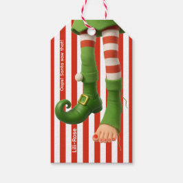 Lustige Elf Beine | Nordpol Schabernack Verpackung Geschenkanhänger