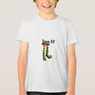 Lustige Elf-Beine Nordpol-Unfug Erwachsener Weih Tri-Blend Shirt