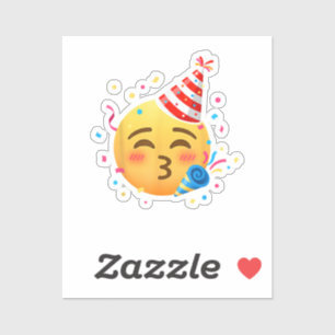 Lustige Emoticon-Party Aufkleber