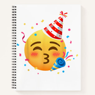 Lustige Emoticon-Party Notizbuch
