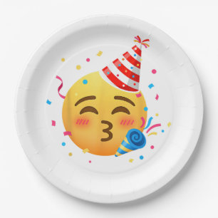 Lustige Emoticon-Party Pappteller