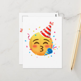 Lustige Emoticon-Party Postkarte