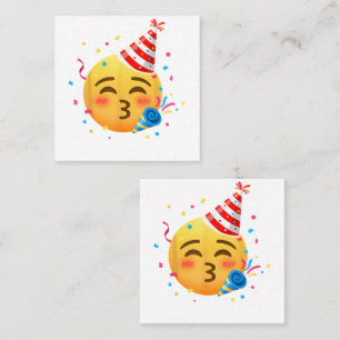 Lustige Emoticon-Party Quadratische Visitenkarte