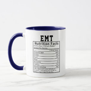 Lustige EMT-Ernährungsfakten Paramedics Notfall Tasse