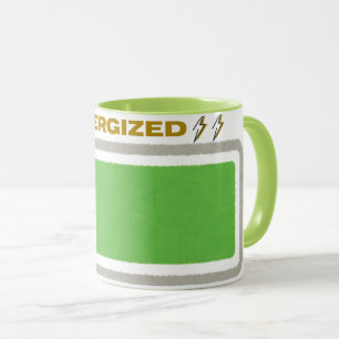 ☕ Lustige energetisierte Kaffeetasse Vollbatteri