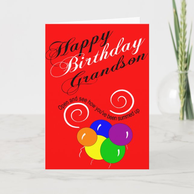 lustige Enkelin zum Geburtstag wünscht Karte (Vorderseite)