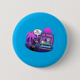 Lustige Ente am Limonadenstand fragt Gs Button