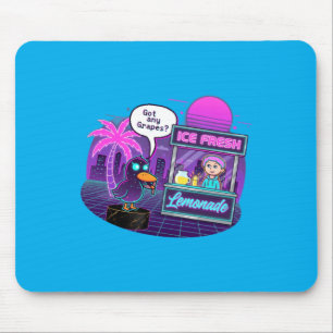 Lustige Ente am Limonadenstand fragt Gs Mousepad