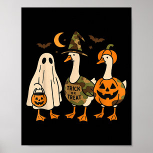 Lustige Ente Ente Boo Halloween-Kostüm Ente Poster