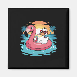 Lustige Ente Hawaiianischer Flamingo Schwimmkörper Magnet