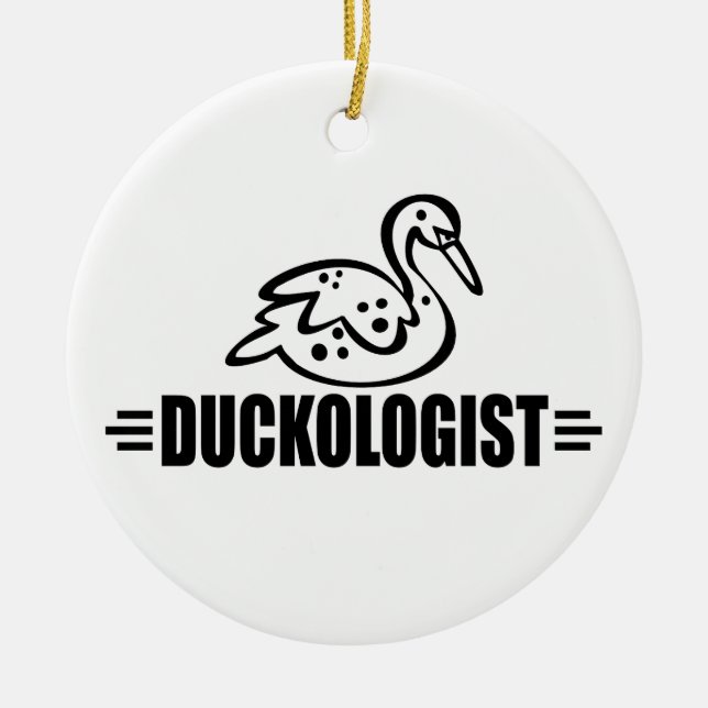 Lustige Ente Keramikornament (Vorne)