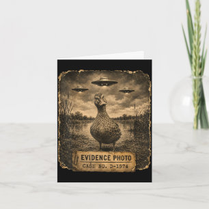 Lustige Ente UFO-Beweis Foto Alien Humor Karte
