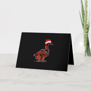 Lustige Ente Weihnachtslicht Rot kariert passend Karte