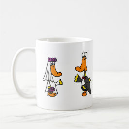Lustige Enten Braut und Kaffeetasse