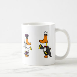 Lustige Enten Braut und Kaffeetasse