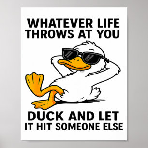 Lustige Enten-Grafik Männer Frauen Lustiger Spruch Poster