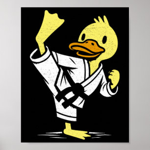 Lustige Enten-Karate Martial Arts Memes Co. Enten Poster