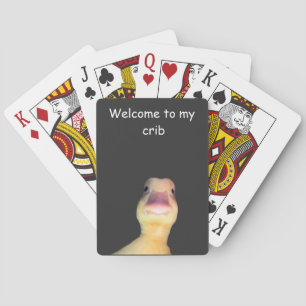 Lustige Enten-Meme – „Willkommen in meiner Bude“ S Spielkarten
