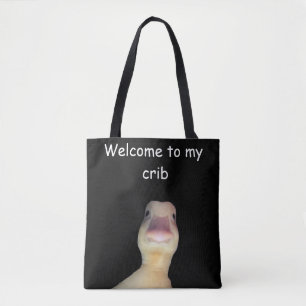 Lustige Enten-Meme – „Willkommen in meiner Bude“ S Tasche