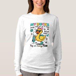 Lustige Enten nicht in einer Reihe T-Shirt