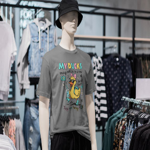 Lustige Enten nicht in einer Reihe T-Shirt