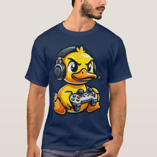 Lustige Enten-Spieler-Videospiele-Jungen-Mädchen-F T-Shirt