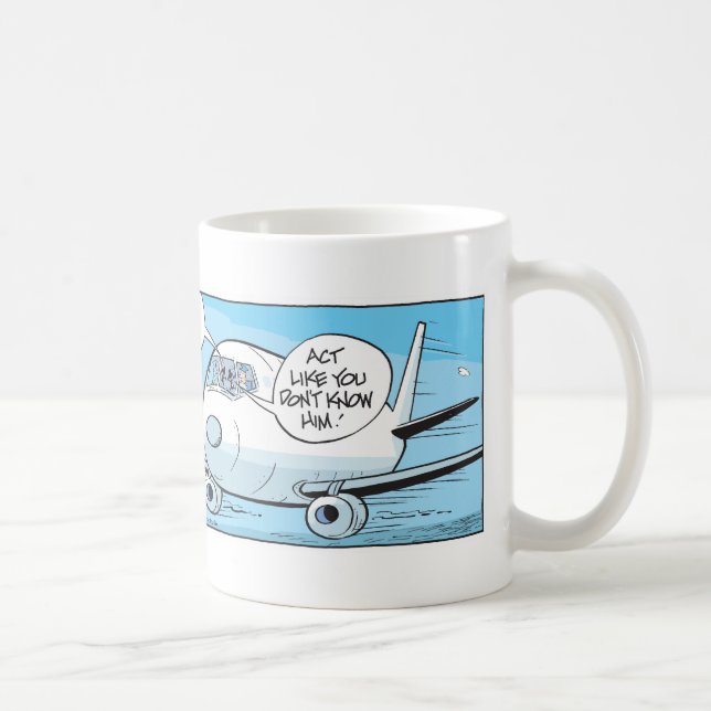 Lustige Enten und PilotCartoon-Tasse Kaffeetasse (Rechts)