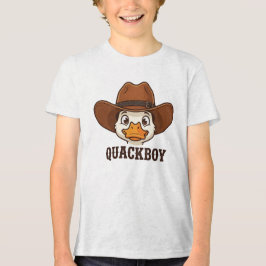 Lustige Enten-Wortspiel-Western-Cowboy Tri-Blend Shirt