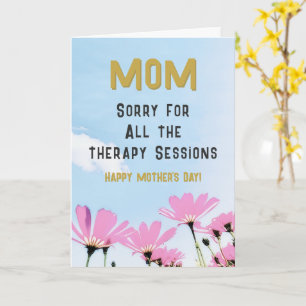 Lustige Entschuldigung Therapie-Sitzungen Humor Mu Karte
