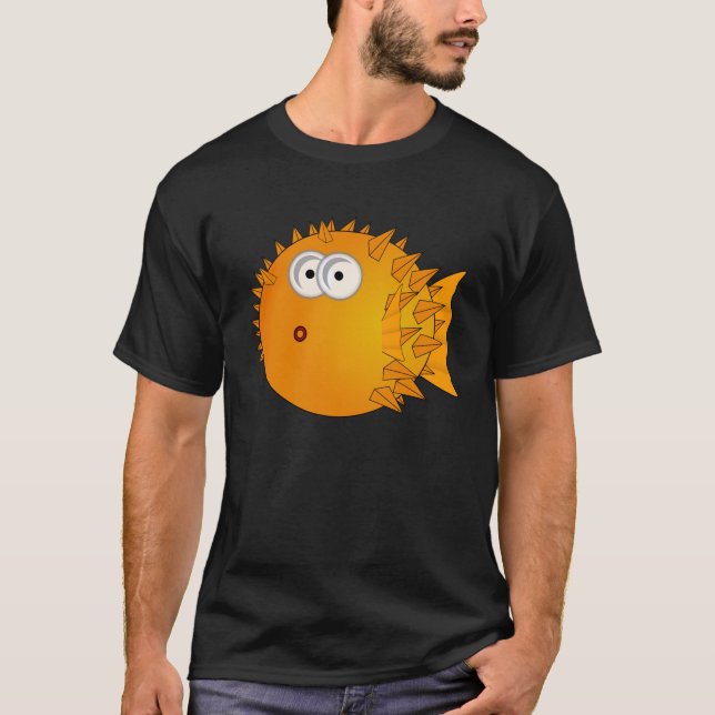 Lustige entsetzte Pufferfische T-Shirt (Vorderseite)