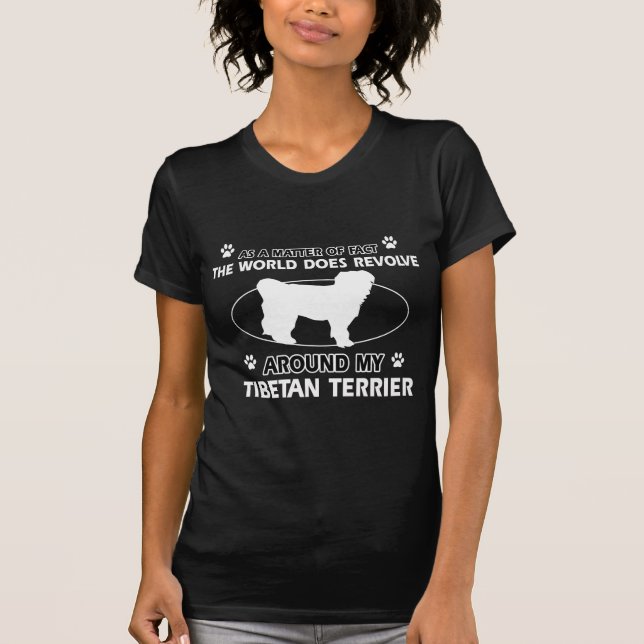 Lustige Entwürfe des tibetanischen Terriers T-Shirt (Vorderseite)
