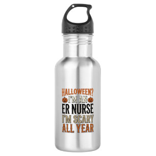 Lustige ER-Krankenschwester Halloween Gruseliges G Edelstahlflasche