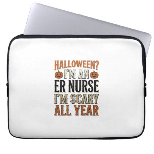 Lustige ER-Krankenschwester Halloween Gruseliges G Laptopschutzhülle