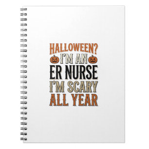 Lustige ER-Krankenschwester Halloween Gruseliges G Notizblock