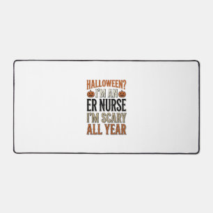 Lustige ER-Krankenschwester Halloween Gruseliges G Schreibtischunterlage
