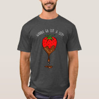 Lustige Erdbeere der T - Shirt-| eingetaucht in