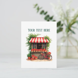 Lustige Erdbeerenverkäufer anpassbar Postkarte
