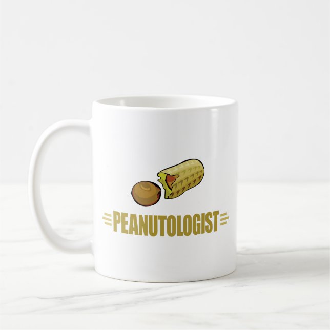 Lustige Erdnuss Kaffeetasse (Links)