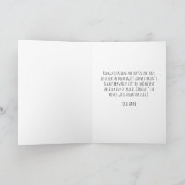 lustige erste Hochzeitskarten Karte