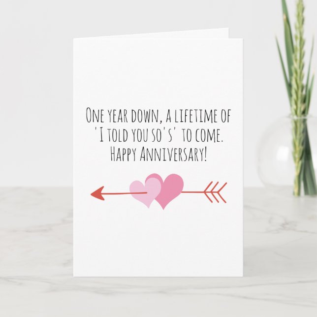 lustige erste Hochzeitskarten Karte (Vorderseite)