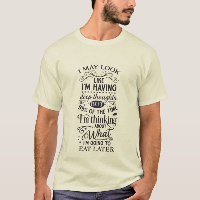 lustige Essensfreunde Wortkunst T-Shirt (Vorderseite)