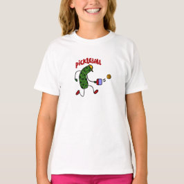 Lustige Essiggurke, die Pickleball Aktions-Entwurf T-Shirt