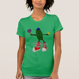 Lustige Essiggurke, die Pickleball und Paddel häl T-Shirt