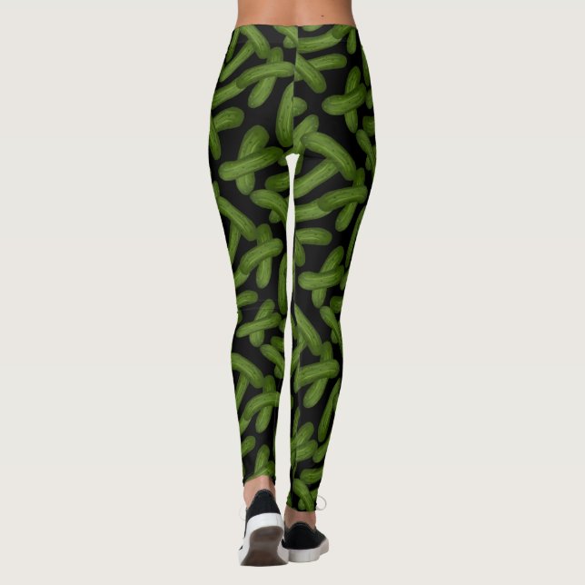 Lustige Essiggurken ganz über Druck-Leggings Leggings (Rückseite)